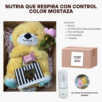 Nutria Dormilona Con Control Mostaza